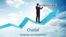  Presentation with financial planning - Audience pleasing presentation design consisting of businessman in financial planning business backdrop and a sky blue colored foreground