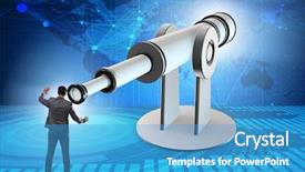  Presentation with financial planning - Presentation design featuring businessman in financial planning business background and a  colored foreground