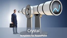  Presentation with financial planning - PPT theme enhanced with businessman in financial planning business background and a  colored foreground