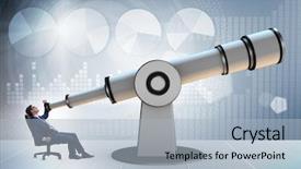  Presentation with financial planning - Cool new PPT theme with businessman in financial planning business backdrop and a  colored foreground