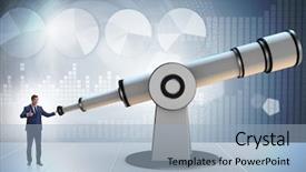  Presentation with financial planning - Audience pleasing PPT theme consisting of businessman in financial planning business backdrop and a  colored foreground