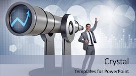  Presentation with financial planning - Slides enhanced with businessman in financial planning business background and a  colored foreground