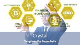  Presentation with fintech financial technology - PPT theme with businessman-in-financial-technology-fintech background and a teal colored foreground