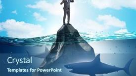  Presentation with forecasting - PPT layouts enhanced with businessman-in-forecasting-and-business background and a ocean colored foreground