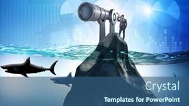  Presentation with forecasting - Audience pleasing slide deck consisting of businessman-in-forecasting-and-business backdrop and a ocean colored foreground