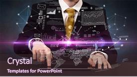  Presentation with formal - Amazing theme having businessman in formal attire typing backdrop and a wine colored foreground