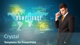  Presentation with compliance - Beautiful presentation featuring businessman-in-front backdrop and a ocean colored foreground