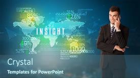  Presentation with decision - Audience pleasing presentation theme consisting of businessman-in-front backdrop and a ocean colored foreground