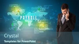  Presentation with payroll - Amazing theme having businessman-in-front backdrop and a ocean colored foreground
