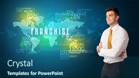  Presentation with franchise - Theme with businessman-in-front background and a ocean colored foreground