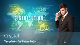  Presentation with decision - Slides featuring businessman-in-front background and a ocean colored foreground