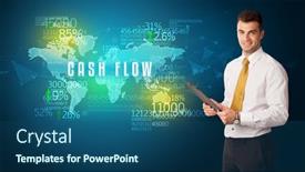  Presentation with decision - Presentation theme enhanced with businessman-in-front background and a ocean colored foreground