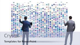  Presentation with genome - Slides consisting of businessman-in-genome-data-concept background and a light blue colored foreground