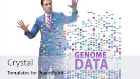  Presentation with genome - Slides having businessman-in-genome-data-concept background and a lemonade colored foreground
