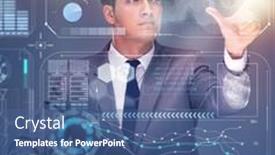  Presentation with global - PPT layouts featuring businessman-in-global-business-concept background and a ocean colored foreground