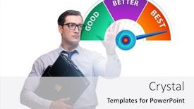  Presentation with good - Slides enhanced with businessman-in-good-better background and a  colored foreground