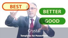  Presentation with best - Presentation with businessman-in-good-better background and a  colored foreground