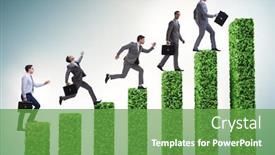  Presentation with ecology - Slides with businessman-in-green-ecology-growth background and a tawny brown colored foreground