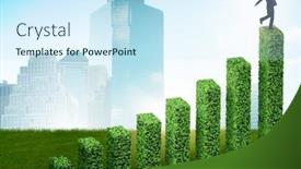  Presentation with ecology - Amazing slide deck having businessman-in-green-ecology-growth backdrop and a cool aqua colored foreground