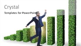  Presentation with ecology - PPT theme consisting of businessman-in-green-ecology-growth background and a white colored foreground