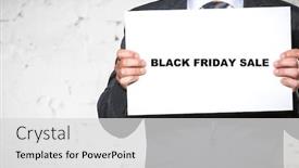  Presentation with grey black white - Amazing slide set having businessman-in-grey-suit-holding backdrop and a light gray colored foreground