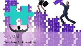  Presentation with business growth - Theme consisting of businessman-in-growth-concept-business background and a lavender colored foreground