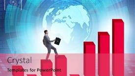  Presentation with growth - Slide deck featuring businessman-in-growth-concept background and a red colored foreground