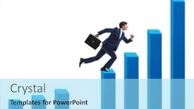 Presentation with growth - PPT theme with businessman-in-growth-concept background and a arctic colored foreground