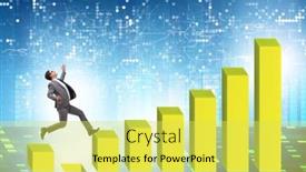  Presentation with growth - Theme having businessman-in-growth-concept background and a  colored foreground