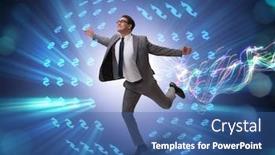  Presentation with wheel - Slides with businessman-in-hamster-wheel-chasing background and a ocean colored foreground