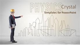  Presentation with blueprint - Cool new PPT layouts with businessman-in-hard-hat-holding backdrop and a lemonade colored foreground