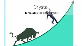  Presentation with market - Presentation design consisting of businessman-in-illustration-of-bullish background and a white colored foreground