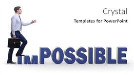  Presentation with demographic millennials business concept - Audience pleasing presentation consisting of businessman-in-impossible-business-concept backdrop and a white colored foreground