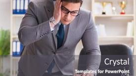  Presentation with espionage - Cool new presentation theme with businessman-in-industrial-espionage-concept backdrop and a dark gray colored foreground