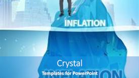  Presentation with inflation - Theme with businessman-in-inflation-concept-wih background and a teal colored foreground