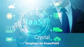  Presentation with infrastructure - Cool new PPT layouts with businessman-in-infrastructure backdrop and a teal colored foreground