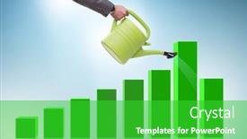  Presentation with investment - Presentation theme with businessman-in-investment-growth-concept background and a shamrock green colored foreground