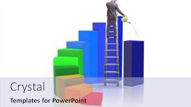  Presentation with investment - Presentation design having businessman-in-investment-growth-concept background and a light blue colored foreground