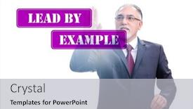  Presentation with example - PPT theme consisting of businessman-in-lead-by-example background and a light gray colored foreground