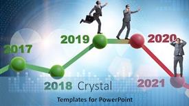  Presentation with crash - Colorful slide set enhanced with businessman-in-market-crash-concept backdrop and a light blue colored foreground