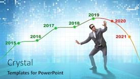  Presentation with crash - Beautiful theme featuring businessman-in-market-crash-concept backdrop and a light blue colored foreground