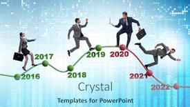  Presentation with crash - Colorful slide set enhanced with businessman-in-market-crash-concept backdrop and a arctic colored foreground