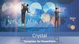  Presentation with crash - Beautiful presentation featuring businessman-in-market-crash-concept backdrop and a teal colored foreground