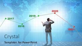  Presentation with crash - Cool new slide deck with businessman-in-market-crash-concept backdrop and a light blue colored foreground