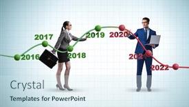  Presentation with crash - Slide set having businessman-in-market-crash-concept background and a sky blue colored foreground