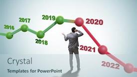  Presentation with crash - Colorful presentation enhanced with businessman-in-market-crash-concept backdrop and a lemonade colored foreground