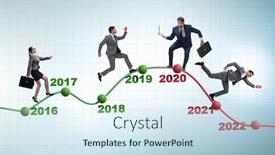  Presentation with crash - Audience pleasing presentation theme consisting of businessman-in-market-crash-concept backdrop and a sky blue colored foreground