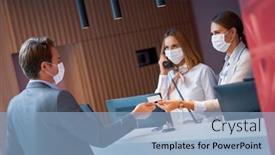  Presentation with hotel - Amazing theme having businessman-in-mask backdrop and a light blue colored foreground