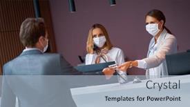  Presentation with hotel - Colorful PPT layouts enhanced with businessman-in-mask backdrop and a light blue colored foreground