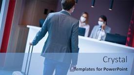  Presentation with hotel - Cool new PPT layouts with businessman-in-mask backdrop and a light blue colored foreground